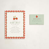 "So Berry Sweet" - Baby Shower Mini Insert Cards in Strawberry by Itsy Belle Studio - With Invitation
