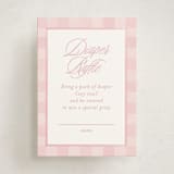 "Classic Gingham" - Baby Shower Mini Insert Cards in Cotton Candy by Creo Study - Front