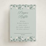 "Little Love Story" - Baby Shower Mini Insert Cards in Sage by Ana de Sousa - Front