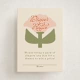 "Tulip" - Baby Shower Mini Insert Cards in Peony by Lisa McLean - Front