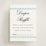 "Sweetly Scalloped" - Baby Shower Mini Insert Cards in Sky by Catherine Culvenor - Front