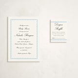 "Sweetly Scalloped" - Baby Shower Mini Insert Cards in Sky by Catherine Culvenor - With Invitation
