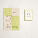 "two times" - Baby Shower Mini Insert Cards in Lime by letterfix - With Invitation