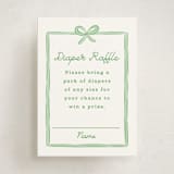 "Polka Dot Frame" - Baby Shower Mini Insert Cards in Strawberry by Erin German - Front