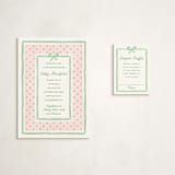"Polka Dot Frame" - Baby Shower Mini Insert Cards in Strawberry by Erin German - With Invitation