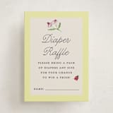 "Blooming Garden" - Baby Shower Mini Insert Cards in Citrus by Pati Cascino - Front