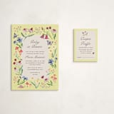 "Blooming Garden" - Baby Shower Mini Insert Cards in Citrus by Pati Cascino - With Invitation