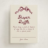 "Bow Corners" - Baby Shower Mini Insert Cards in Rosewood by Cass Loh - Front