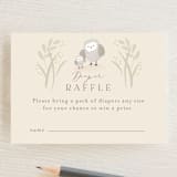 "Little owlet" - Baby Shower Mini Insert Cards in Almond by Jennifer Wick - Front
