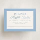 "Painted Bow" - Baby Shower Mini Insert Cards in Sky by Teju Reval - Front