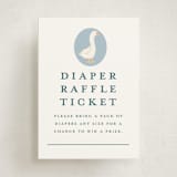 "Little Goose" - Baby Shower Mini Insert Cards in Raindrop by Teju Reval - Front