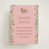 "Trellis" - Baby Shower Mini Insert Cards in Mulberry by Sarah Knight - Front