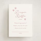 "Little Sweetheart" - Baby Shower Mini Insert Cards in Strawberry by Angela Garrick - Front