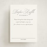 "Swan Shower" - Baby Shower Mini Insert Cards in Charcoal by Megan Davis - Front