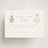 "Arctic friends" - Baby Shower Mini Insert Cards in Seafoam by Jennifer Wick - Front