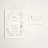 "Arctic friends" - Baby Shower Mini Insert Cards in Seafoam by Jennifer Wick - With Invitation