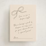 "Tied with Love" - Baby Shower Mini Insert Cards in Linen by Joyce Pinheiro - Front