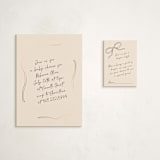 "Tied with Love" - Baby Shower Mini Insert Cards in Linen by Joyce Pinheiro - With Invitation