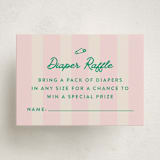 "Preppy Confetti" - Baby Shower Mini Insert Cards in Peony by Olivia Raufman - Front