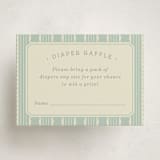 "Brooke" - Baby Shower Mini Insert Cards in Seafoam by Robert and Stella - Front