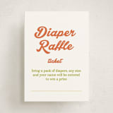 "Modern Peach Floral" - Baby Shower Mini Insert Cards in Daffodil by Felicia Balestrere - Front
