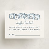 "Letter Box" - Baby Shower Mini Insert Cards in Baby Blue by Claudia Orengo - Front