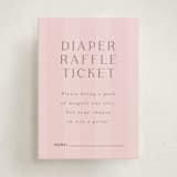 "Baby Stripes" - Baby Shower Mini Insert Cards in Rose by Angela Thompson - Front