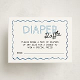 "Nautical doodles" - Baby Shower Mini Insert Cards in Denim by Cass Loh - Front