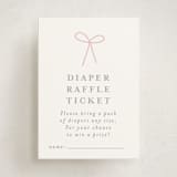 "Bow Brolly" - Baby Shower Mini Insert Cards in Rose by Angela Thompson - Front