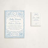 "Folk woodland" - Baby Shower Mini Insert Cards in Sky by Creo Study - With Invitation