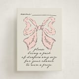 "Antique Rattle" - Baby Shower Mini Insert Cards in Rose by Gwen Bedat - Front