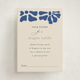 "Modern Bloom" - Baby Shower Mini Insert Cards in Cobalt by Joyce Pinheiro - Front