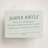 "Bring diapers" - Baby Shower Mini Insert Cards in Mint by Lea Delaveris - Front