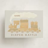 "Choo Choo Train" - Baby Shower Mini Insert Cards in Slate by Adelyn T. - Front