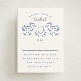 "Birdie" - Baby Shower Mini Insert Cards in Bluebell by Gwen Bedat - Front
