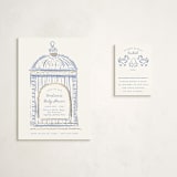 "Birdie" - Baby Shower Mini Insert Cards in Bluebell by Gwen Bedat - With Invitation