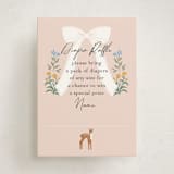 "Ribbon In Bloom" - Baby Shower Mini Insert Cards in Petal by Elly - Front
