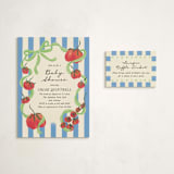 "Petit Pomodoro" - Baby Shower Mini Insert Cards in Lime by Jackie Crawford - With Invitation