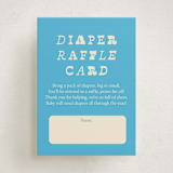 "Oh Baby It's Time" - Baby Shower Mini Insert Cards in Blueberry by Kartika Paramita - Front