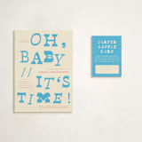"Oh Baby It's Time" - Baby Shower Mini Insert Cards in Blueberry by Kartika Paramita - With Invitation