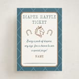 "Cowboy Baby" - Baby Shower Mini Insert Cards in Denim by Paper Sun Studio - Front