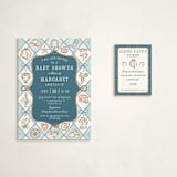 "Cowboy Baby" - Baby Shower Mini Insert Cards in Denim by Paper Sun Studio - With Invitation