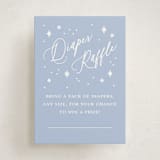 "Bows & Banners" - Baby Shower Mini Insert Cards in Baby Blue by Paper Raven Co. - Front