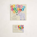 "Elephant Parade" - Baby Shower Mini Insert Cards in Cream by Harriet Richter - With Invitation