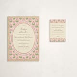 "Botanical maximalism" - Baby Shower Mini Insert Cards in Poppy by Creo Study - With Invitation