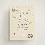 "Blossoming Love" - Baby Shower Mini Insert Cards in Midnight by Sarah Rosenthal - Front