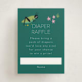"Little Bug" - Baby Shower Mini Insert Cards in Garden by Hudson meet Rose - Front