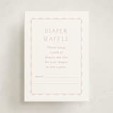 "Framed Bow" - Baby Shower Mini Insert Cards in Blush by Baumbirdy - Front