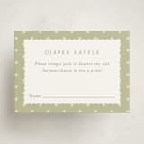 "Ribbon Toss" - Baby Shower Mini Insert Cards in Lemon by Robert and Stella - Front