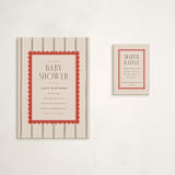 "Prep Room" - Baby Shower Mini Insert Cards in Taupe by Ashlee Townsend - With Invitation